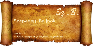 Szepessy Bajnok névjegykártya